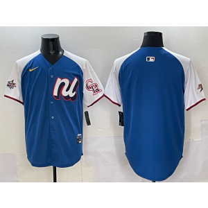 MLB Rockies Blank Blue Alternate 2025 All Star Nike Cool Base Men Jersey MLB Rockies Blank Blue Alternate 2025 All Star Nike Cool Base Men Jersey
