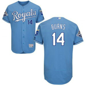 MLB Royals 14 Billy Burns Light Blue 2016 Majestic Flexbase Men Jersey