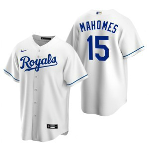 MLB Royals 15 Patrick Mahomes White 2020 Nike Cool Base MenJersey