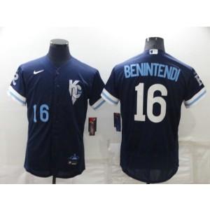 MLB Royals 16 Andrew Benintendi 2022 Navy City Connect Nike Flexbase Men Jersey