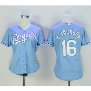 MLB Royals 16 Bo Jackson Light Blue Women Jersey MLB Royals 16 Bo Jackson Light Blue Women Jersey