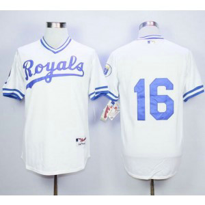 MLB Royals 16 Bo Jackson White 1974 Turn Back The Clock Men Jersey