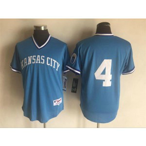MLB Royals 4 Alex Gordon Blue Men Jersey