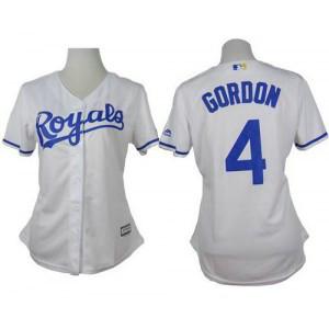 MLB Royals 4 Alex Gordon White Home Women Jersey MLB Royals 4 Alex Gordon White Home Women Jersey