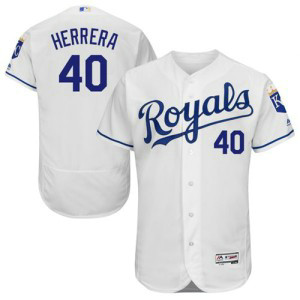 MLB Royals 40 Kelvin Herrera White Flexbase Men Jersey