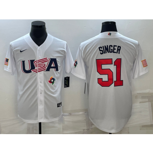 MLB Royals 51 Brady Singer 2023 World Series Cool Base Men Jersey