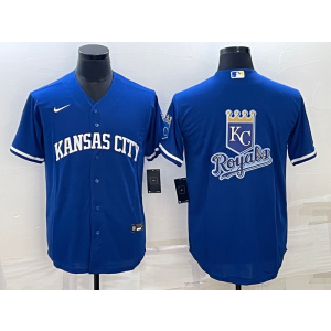 MLB Royals Blank Blue Baseball Logo Nike Men Jersey