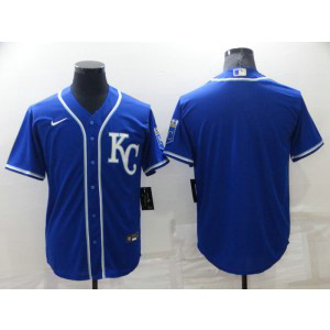MLB Royals Blank Blue Nike Cool Base Men Jersey