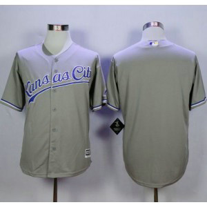 MLB Royals Blank Grey New Cool Base Men Jersey