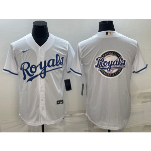MLB Royals Blank White Baseball Logo Nike Men Jersey