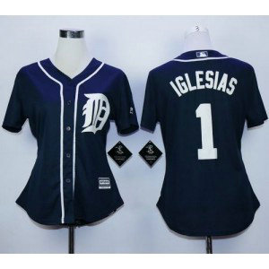 MLB Tigers 1 Jose Iglesias Navy Blue Fashion Women Jersey MLB Tigers 1 Jose Iglesias Navy Blue Fashion Women Jersey