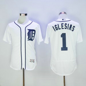 MLB Tigers 1 Jose Iglesias White Flexbase Men Jersey MLB Tigers 1 Jose Iglesias White Flexbase Men Jersey