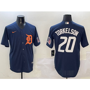 MLB Tigers 20 TORKELSON Navy Nike Cool Base Men Jersey MLB Tigers 20 TORKELSON Navy Nike Cool Base Men Jersey