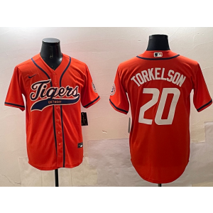 MLB Tigers 20 TORKELSON Orange Baseball Nike Cool Base Men Jersey MLB Tigers 20 TORKELSON Orange Baseball Nike Cool Base Men Jersey