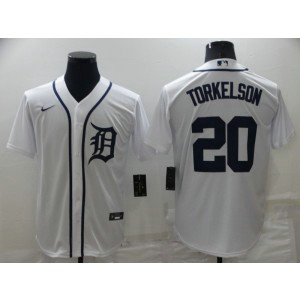 MLB Tigers 20 TORKELSON White Nike Cool Base Men Jersey MLB Tigers 20 TORKELSON White Nike Cool Base Men Jersey