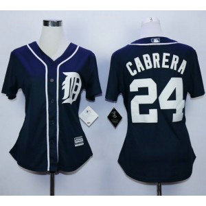MLB Tigers 24 Miguel Cabrera Navy Blue Fashion Women Jersey MLB Tigers 24 Miguel Cabrera Navy Blue Fashion Women Jersey