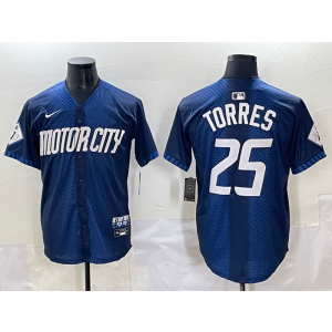 MLB Tigers 25 Torres Blue City Nike Cool Base Men Jersey MLB Tigers 25 Torres Blue City Nike Cool Base Men Jersey