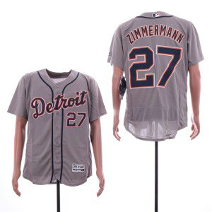MLB Tigers 27 Jordan Zimmermann Gray Flexbase Men Jersey MLB Tigers 27 Jordan Zimmermann Gray Flexbase Men Jersey