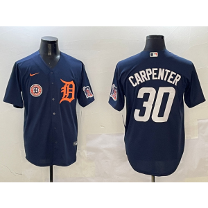 MLB Tigers 30 Carpenter Navy Nike Cool Base Men Jersey MLB Tigers 30 Carpenter Navy Nike Cool Base Men Jersey