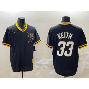 MLB Tigers 33 Keith Black Nike Cool Base Men Jersey MLB Tigers 33 Keith Black Nike Cool Base Men Jersey