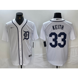 MLB Tigers 33 Keith White Nike Cool Base Men Jersey MLB Tigers 33 Keith White Nike Cool Base Men Jersey