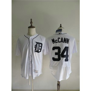 MLB Tigers 34 James McCann White Flexbase Men Jersey MLB Tigers 34 James McCann White Flexbase Men Jersey