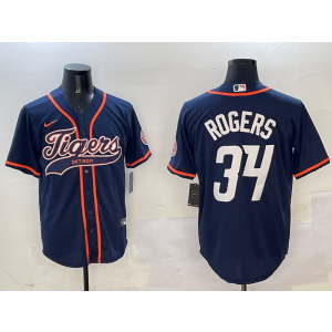MLB Tigers 34 Rodgers Navy Nike Cool Base Men Jersey MLB Tigers 34 Rodgers Navy Nike Cool Base Men Jersey
