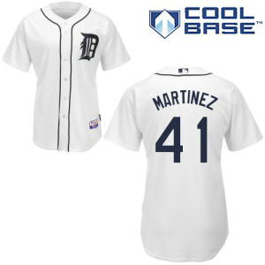 MLB Tigers 41 Victor Martinez White Cool Base Men Jersey MLB Tigers 41 Victor Martinez White Cool Base Men Jersey