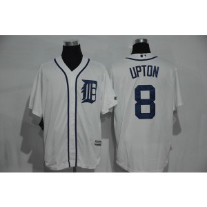MLB Tigers 8 Justin Upton White Cool Base Men Jersey MLB Tigers 8 Justin Upton White Cool Base Men Jersey