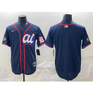 MLB Tigers Blank Navy American League 2025 All Star Nike Cool Base Men Jersey MLB Tigers Blank Navy American League 2025 All Star Nike Cool Base Men Jersey