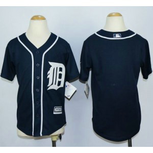 MLB Tigers Blank Navy Blue Cool Base Youth Jersey MLB Tigers Blank Navy Blue Cool Base Youth Jersey