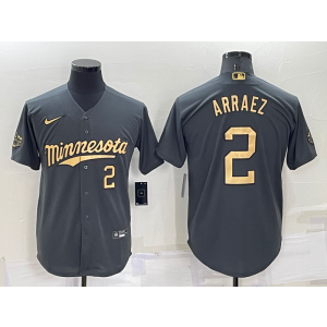MLB Twins 2 Arraez Charcoal 2022 All-Star Nike Cool Base Men Jersey MLB Twins 2 Arraez Charcoal 2022 All-Star Nike Cool Base Men Jersey