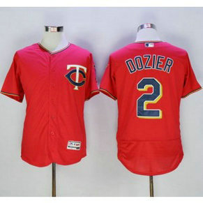 MLB Twins 2 Brian Dozier Red Flexbase Men Jersey MLB Twins 2 Brian Dozier Red Flexbase Men Jersey