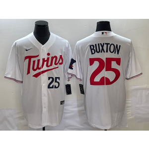 MLB Twins 25 Byron Buxton White Nike Cool Base Men Jersey MLB Twins 25 Byron Buxton White Nike Cool Base Men Jersey
