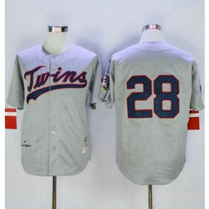 MLB Twins 28 Bert Blyleven Grey 1969 Mitchell and Ness Throwback Men Jersey MLB Twins 28 Bert Blyleven Grey 1969 Mitchell and Ness Throwback Men Jersey