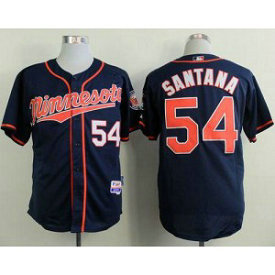 MLB Twins 54 Ervin Santana Navy Blue Alternate Road Cool Base Men Jersey MLB Twins 54 Ervin Santana Navy Blue Alternate Road Cool Base Men Jersey