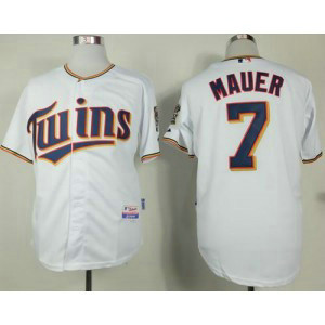 MLB Twins 7 Joe Mauer White Home Cool Base Men Jersey MLB Twins 7 Joe Mauer White Home Cool Base Men Jersey