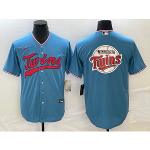 MLB Twins Blank Blue Baseball Logo Nike Cool Base Men Jersey MLB Twins Blank Blue Baseball Logo Nike Cool Base Men Jersey