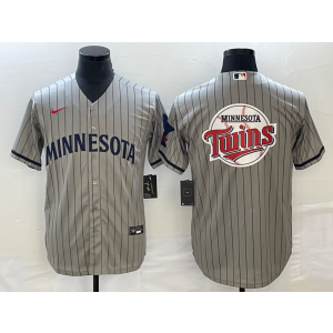 MLB Twins Blank Grey Baseball Logo Nike Cool Base Men Jersey MLB Twins Blank Grey Baseball Logo Nike Cool Base Men Jersey