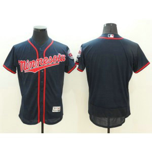 MLB Twins Blank Navy Blue Flexbase Men Jersey MLB Twins Blank Navy Blue Flexbase Men Jersey