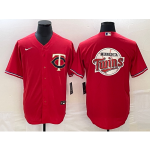 MLB Twins Blank Red Baseball Logo Nike Cool Base Men Jersey MLB Twins Blank Red Baseball Logo Nike Cool Base Men Jersey