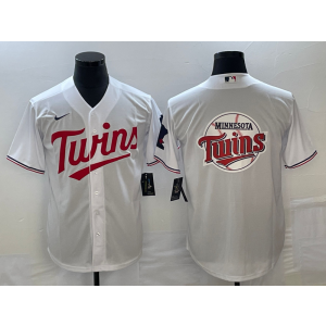 MLB Twins Blank White Baseball Logo Nike Cool Base Men Jersey MLB Twins Blank White Baseball Logo Nike Cool Base Men Jersey
