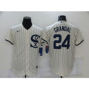 MLB White Sox 24 Yasmani Grandal 2021 Cream Field Of Dreams Flexbase Men Jersey MLB White Sox 24 Yasmani Grandal 2021 Cream Field Of Dreams Flexbase Men Jersey