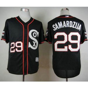 MLB White Sox 29 Jeff Samardzija Black New Cool Base Men Jersey MLB White Sox 29 Jeff Samardzija Black New Cool Base Men Jersey
