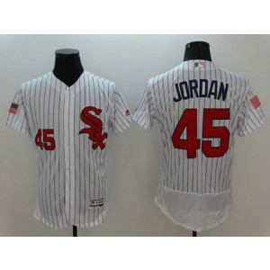 MLB White Sox 45 Michael Jordan White Stars and Stripes Flexbase Men Jersey MLB White Sox 45 Michael Jordan White Stars and Stripes Flexbase Men Jersey