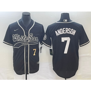 MLB White Sox 7 Tim Anderson Black Baseball Nike Cool Base Men Jersey MLB White Sox 7 Tim Anderson Black Baseball Nike Cool Base Men Jersey