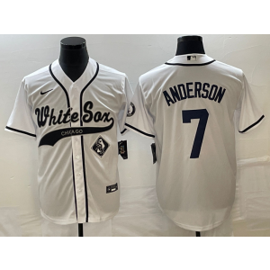 MLB White Sox 7 Tim Anderson White Baseball Nike Cool Base Men Jersey MLB White Sox 7 Tim Anderson White Baseball Nike Cool Base Men Jersey