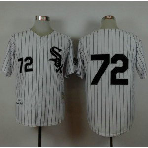 MLB White Sox 72 Carlton Fisk White 1993 Mitchell and Ness Men Jersey