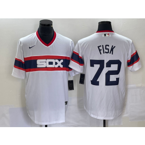MLB White Sox 72 Carlton Fisk White Nike Cool Base Men Jersey MLB White Sox 72 Carlton Fisk White Nike Cool Base Men Jersey
