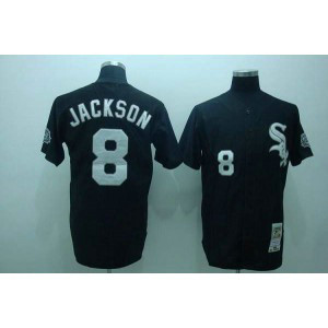 MLB White Sox 8 Bo Jackson Black Mitchell and Ness Throwback Men Jersey MLB White Sox 8 Bo Jackson Black Mitchell and Ness Throwback Men Jersey